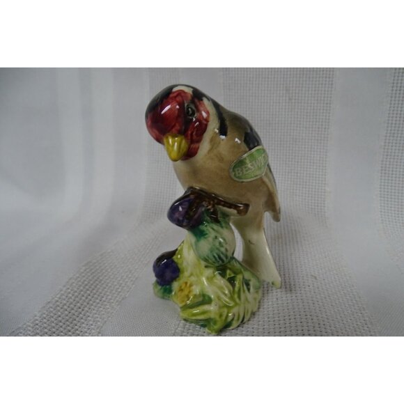 Beswick Ware Pig Promenade Band Michael PP6 Bass Drum & Goldfinch Bird Figurine - Picture 5 of 9